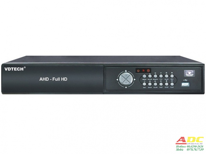 Đầu ghi hình camera IP và AHD 8 kênh VDTECH VDT-3600AHD/1080N.2